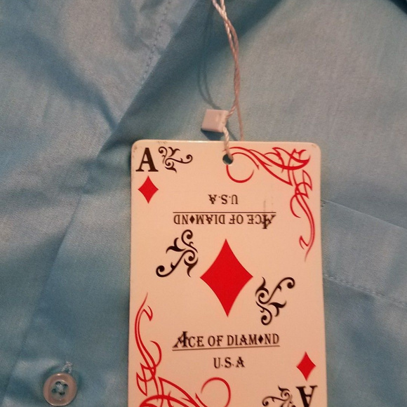 NEW Ace of Diamond Men's Button Down Dress shirt L NEW = CLOSET CLOSING - Picture 2 of 8
